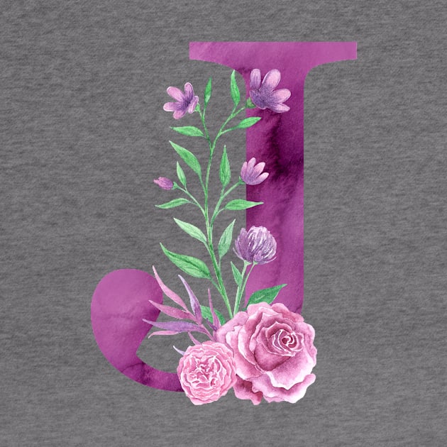 Floral Monogram J Beautiful Rose Bouquet by floralmonogram